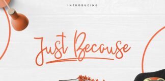 JustBecause font family Poster 1