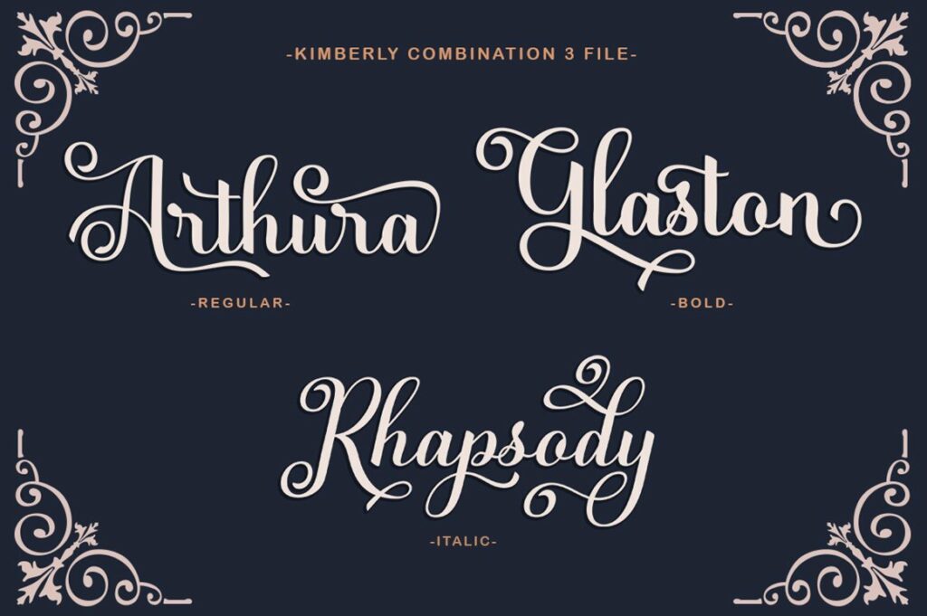Kimberly Script | 3 Style Poster 12