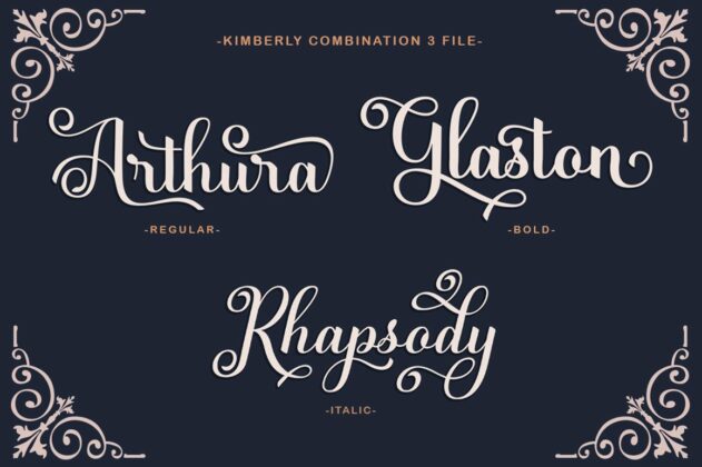 Kimberly Script | 3 Style Poster 12