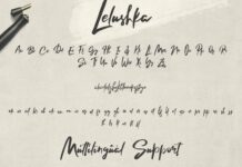 Lelushka Script + Ink marks Poster 1