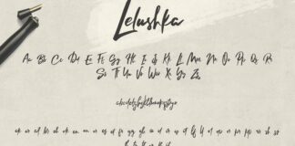 Lelushka Script + Ink marks Poster 1