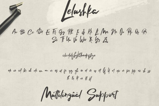 Lelushka Script + Ink marks Poster 1