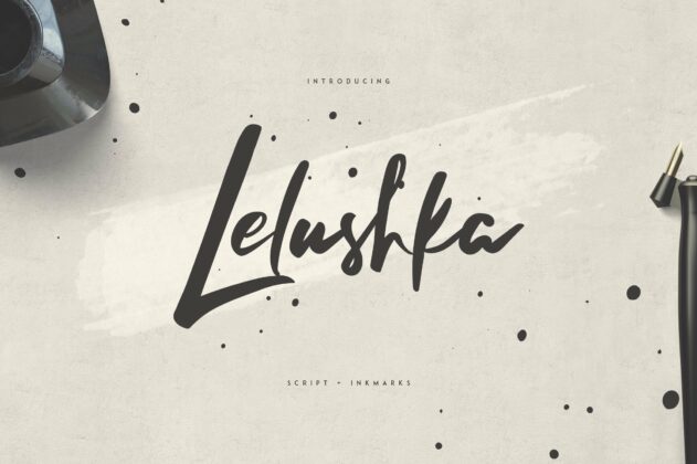 Lelushka Script + Ink marks Poster 6