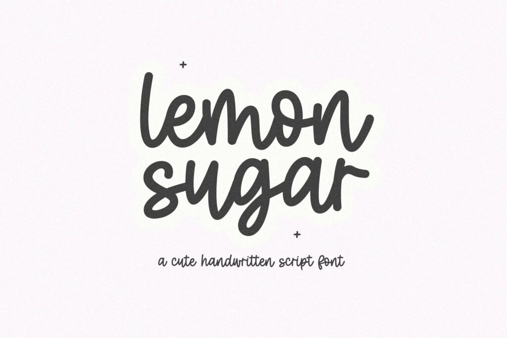 Lemon Sugar - Cute Script Font Poster 1