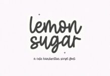 Lemon Sugar - Cute Script Font Poster 1