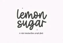 Lemon Sugar - Cute Script Font Poster 1