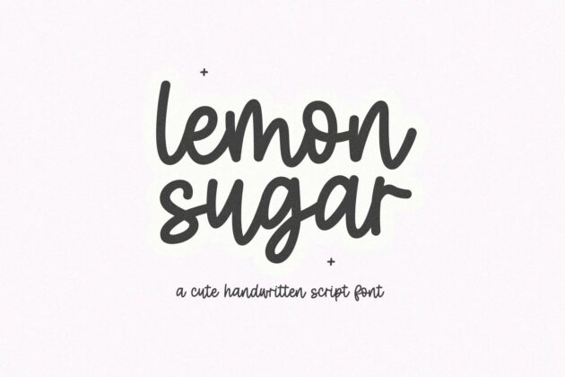 Lemon Sugar - Cute Script Font Poster 1