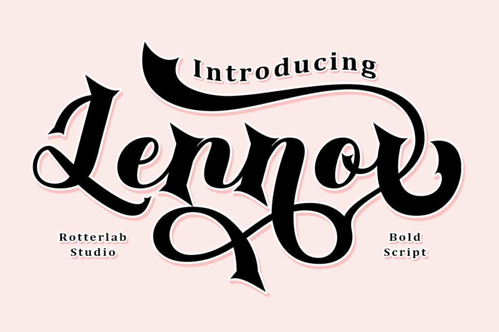 Lennox | Vintage Script Font Poster 6