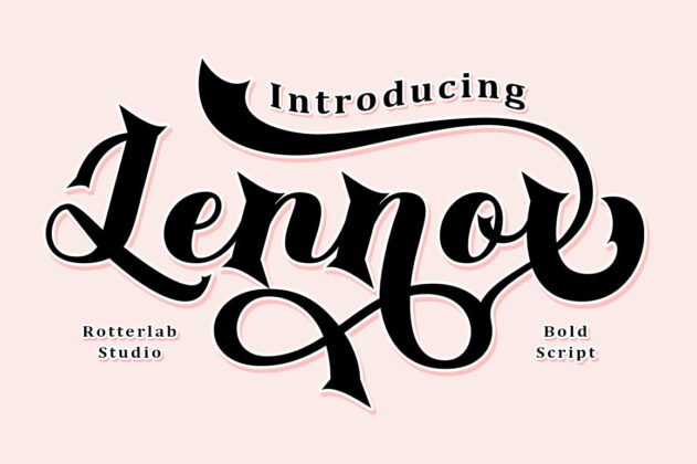 Lennox | Vintage Script Font Poster 6