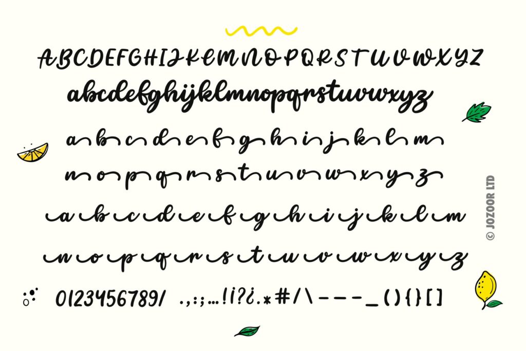 Limon Mint - Fresh Script Font Poster 8