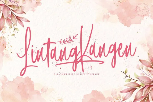 Lintang Kangen - Handwritten Font Poster 3