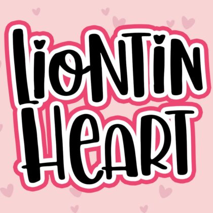Liontin Heart Font Poster 1