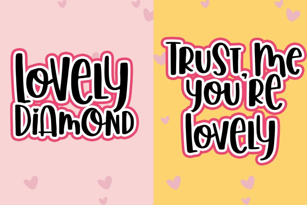 Liontin Heart Font Poster 2