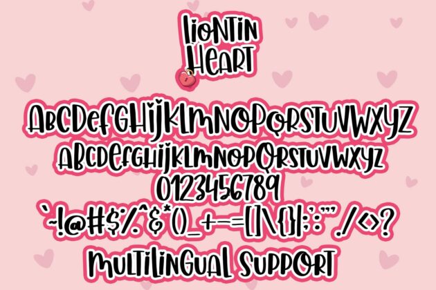 Liontin Heart Font Poster 3