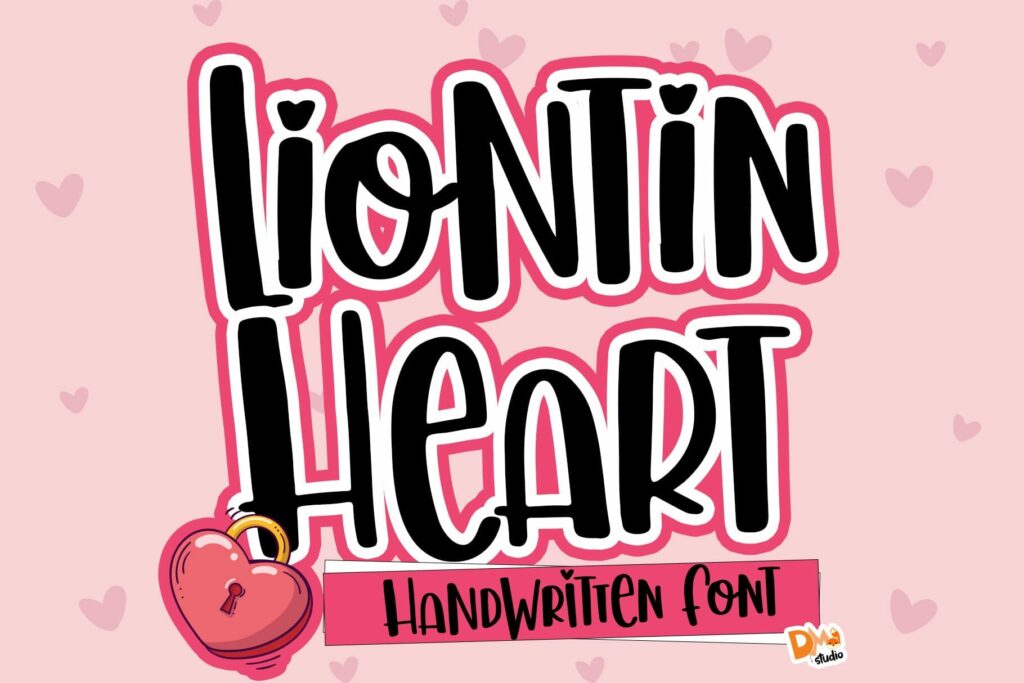 Liontin Heart Font Poster 6
