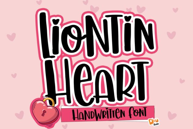 Liontin Heart Font Poster 6