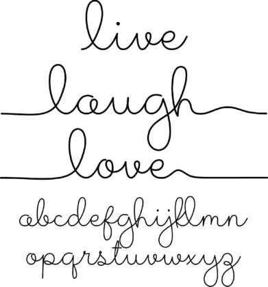 Live Laugh Love Font Poster 1