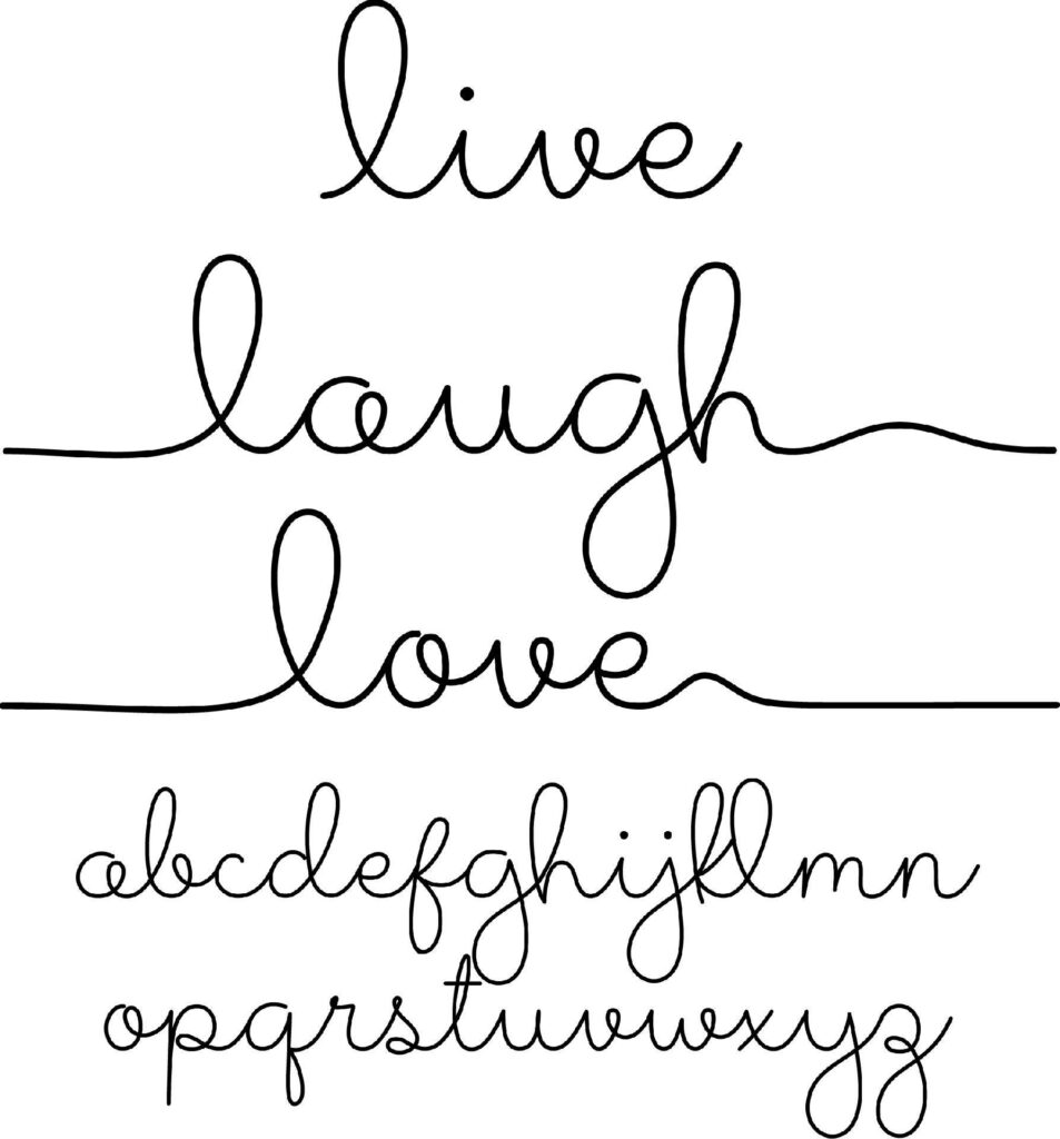 Live Laugh Love Font Poster 1