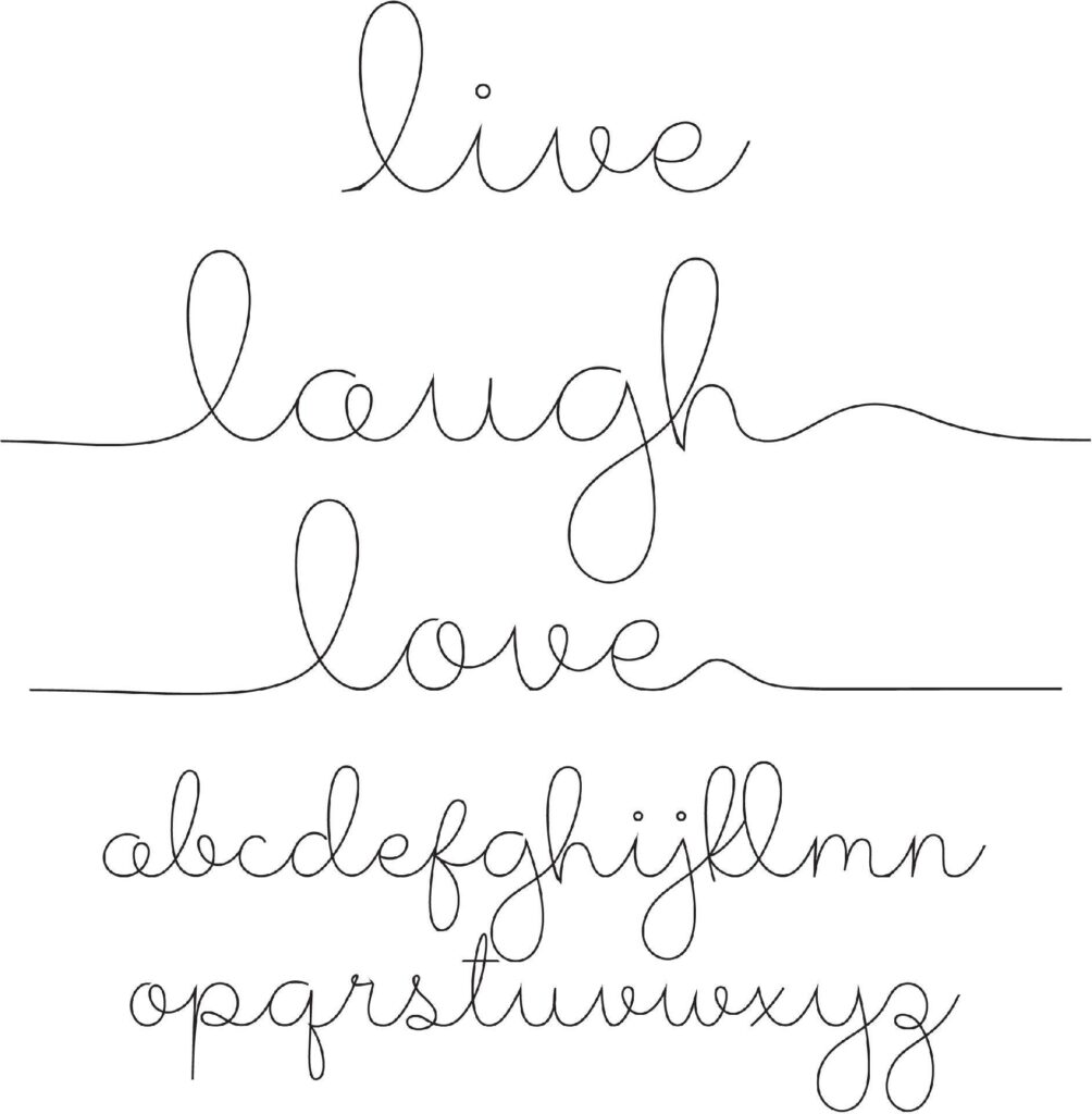 Live Laugh Love - Sketch Font Poster 1