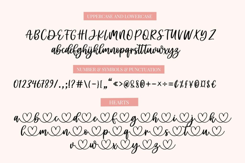 Liya Hary - Lovely Heart Script Font Poster 4