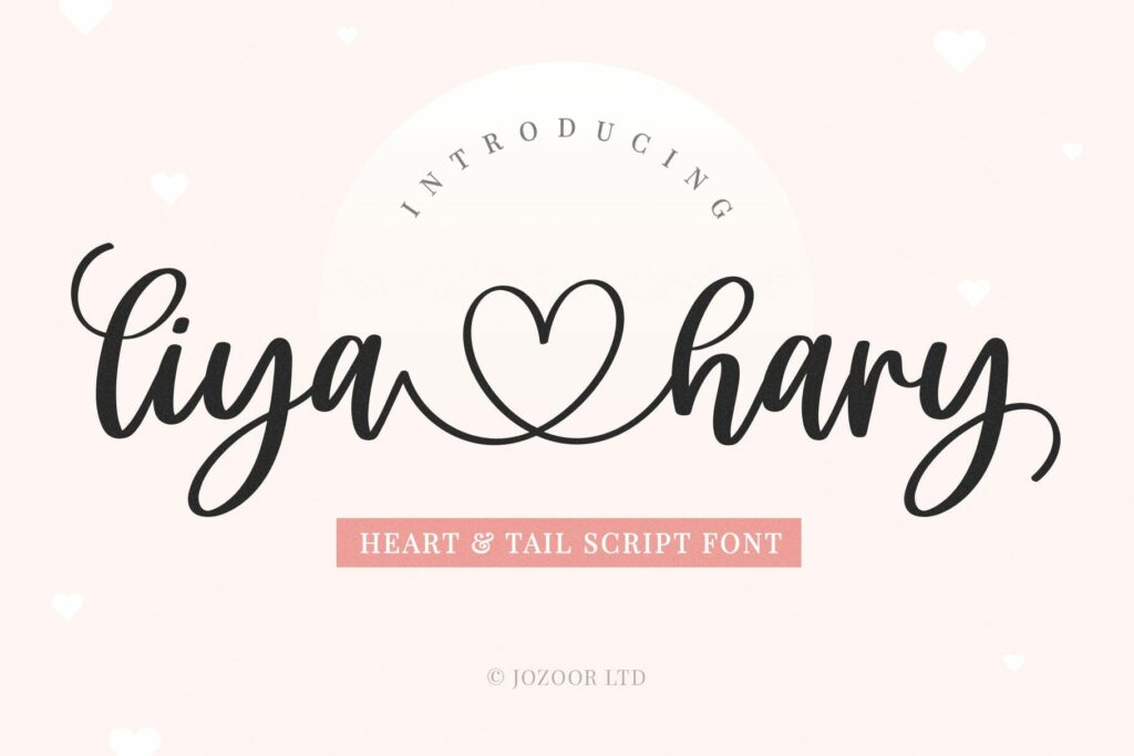 Liya Hary - Lovely Heart Script Font Poster 7