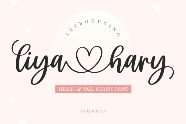 Liya Hary - Lovely Heart Script Font Poster 7