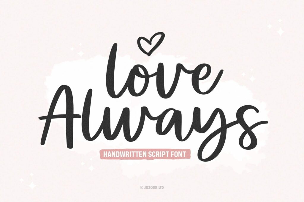 Love Always - Modern Script Font Poster 3