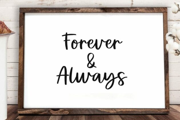 Love Always - Modern Script Font Poster 4