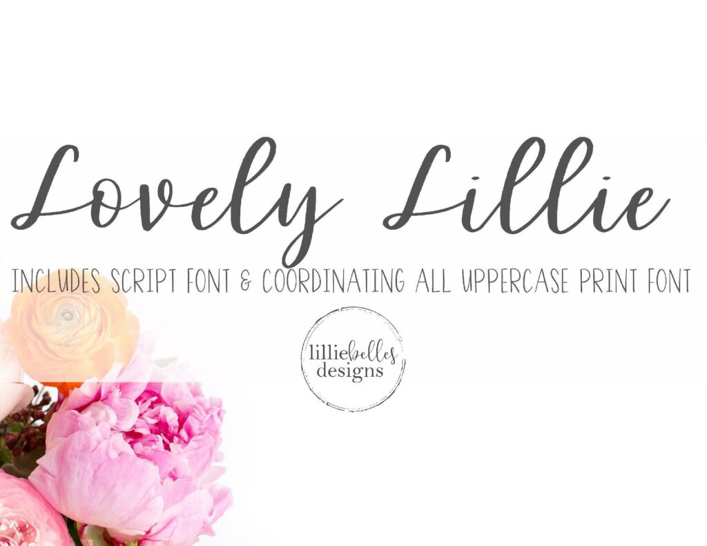 Lovely Lillie Font Duo Poster 2