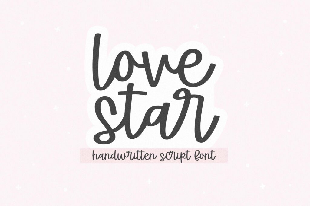Lovestar - Cute Script Font Poster 1