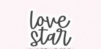Lovestar - Cute Script Font Poster 1