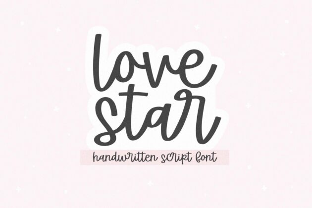 Lovestar - Cute Script Font Poster 1