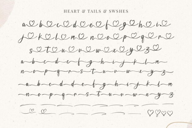 Luca Noah - Brush Heart Script Font Poster 1