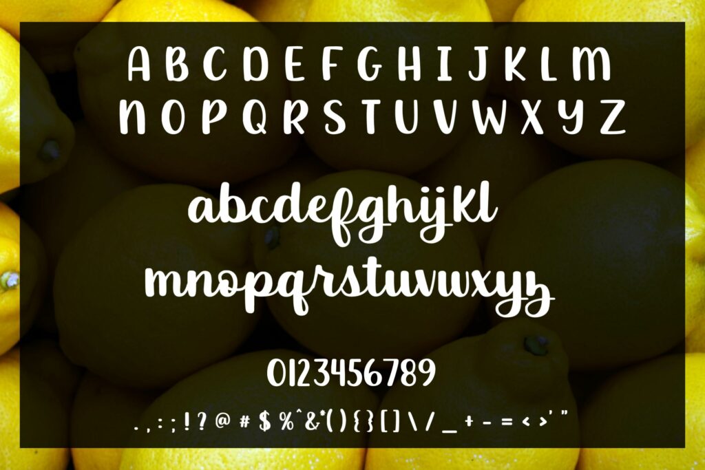 Luscious Lemon - A thick script font Poster 3