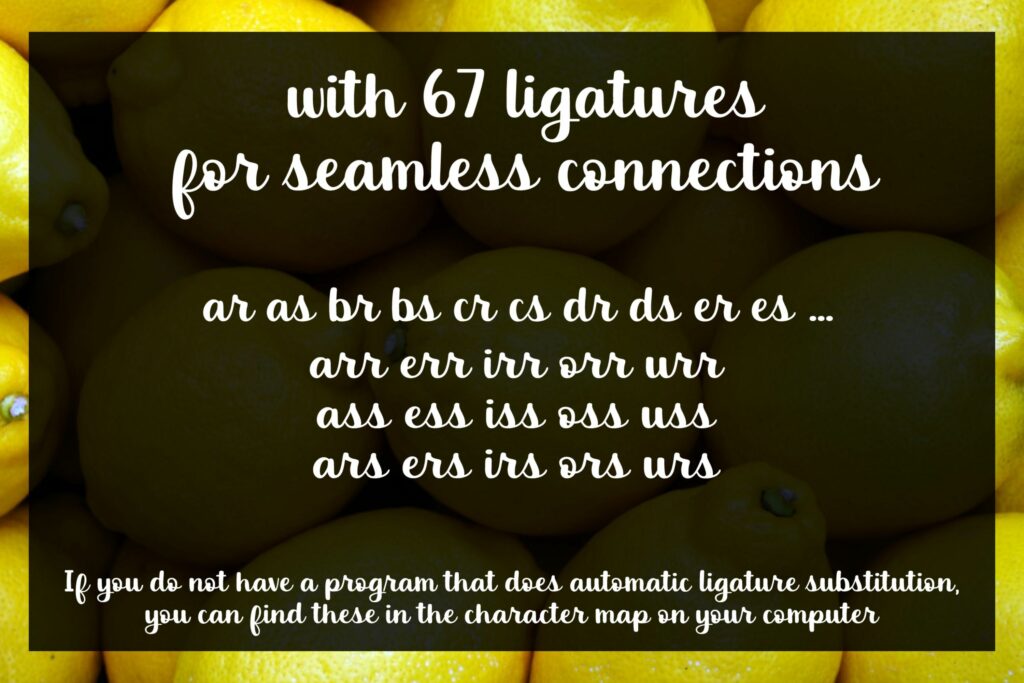Luscious Lemon - A thick script font Poster 8