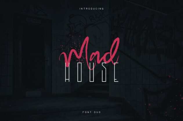 Madhouse font duo + Extra Poster 5