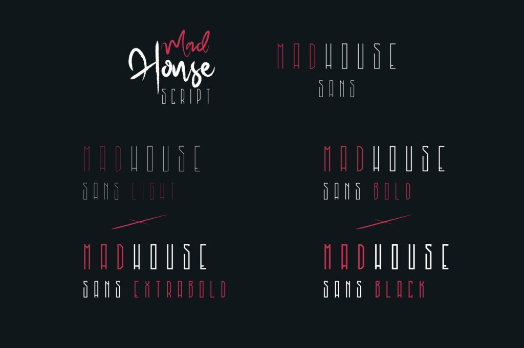 Madhouse font duo + Extra Poster 8