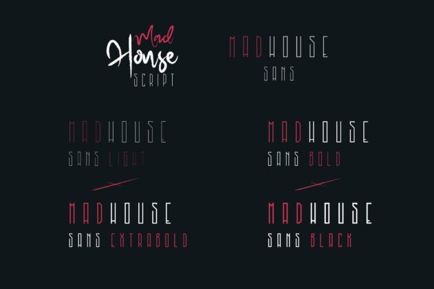 Madhouse font duo + Extra Poster 8