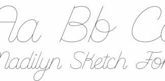 Madilyn Sketch Font Poster 1