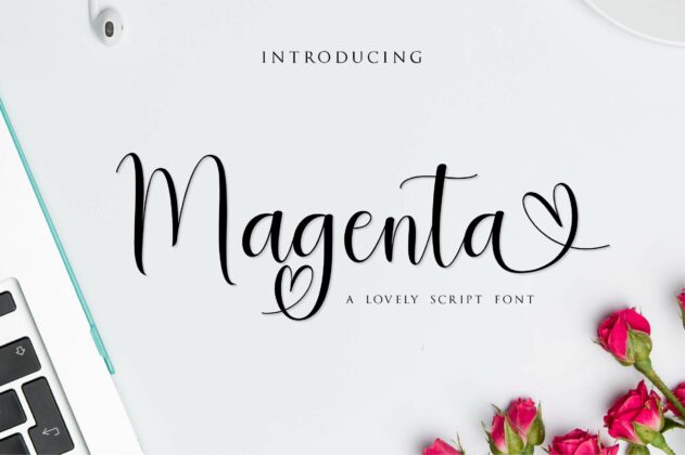 Magenta Script Font Poster 10