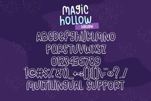 Magic Hollow Font Poster 2
