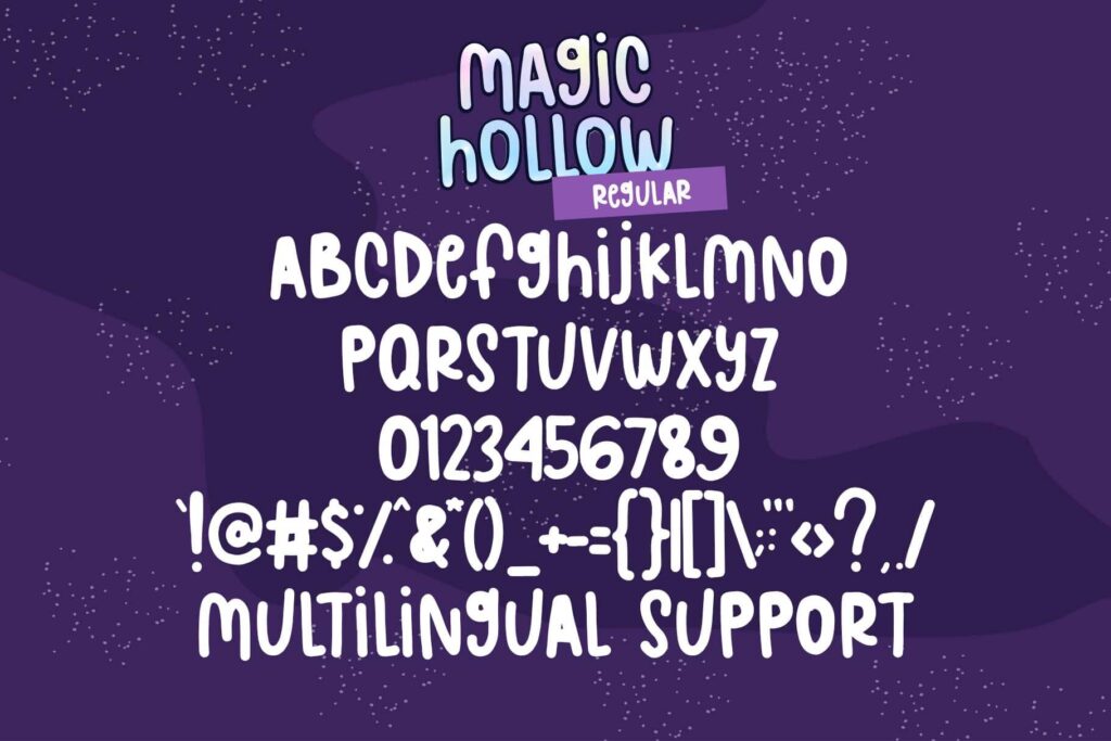 Magic Hollow Font Poster 3