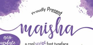 Maisha Script Font Poster 1
