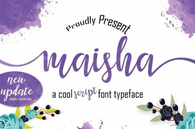 Maisha Script Font Poster 2