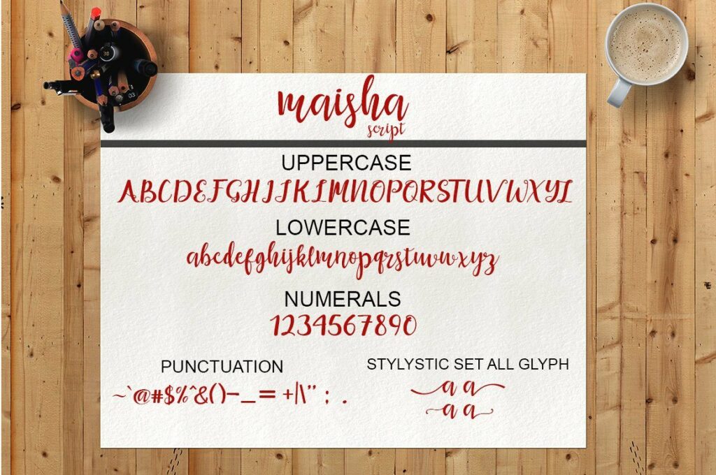 Maisha Script Font Poster 7