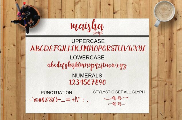 Maisha Script Font Poster 7