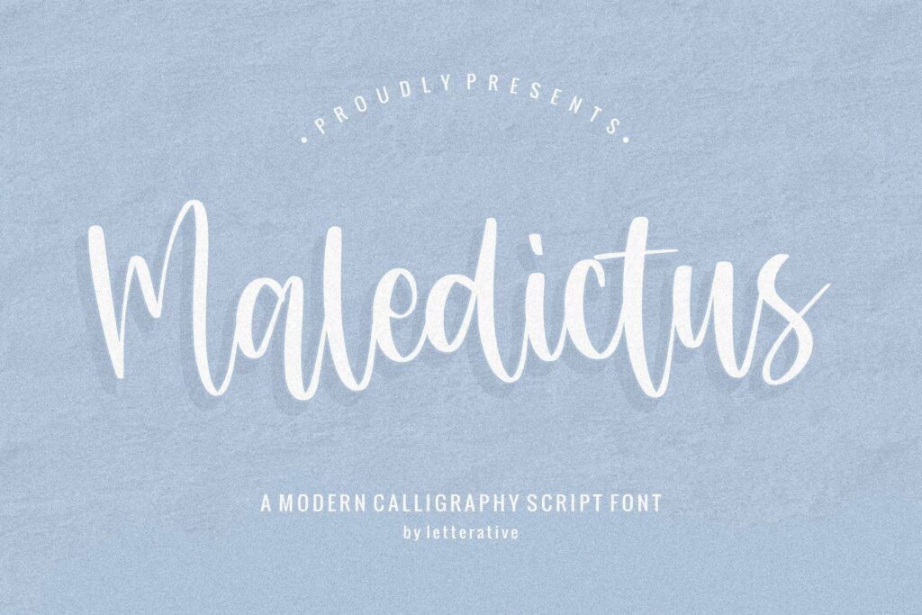 Maledictus Modern Handwritten Font Poster 2
