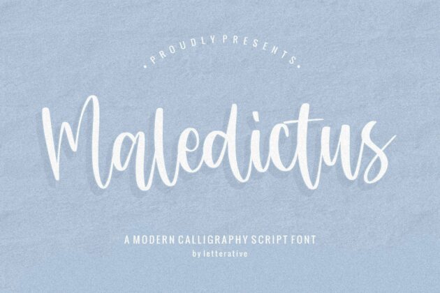 Maledictus Modern Handwritten Font Poster 2