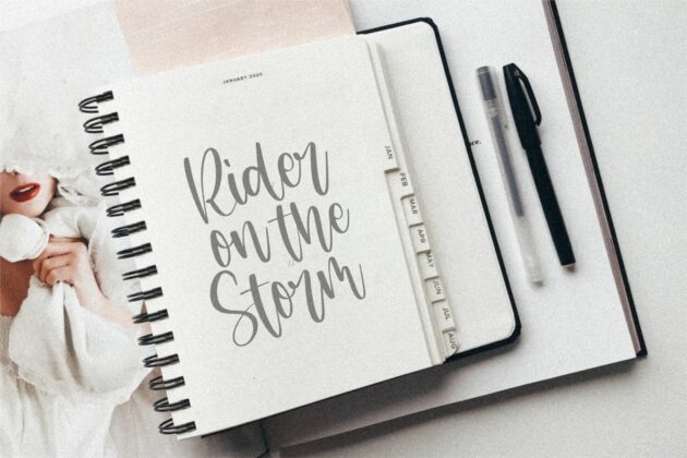 Maledictus Modern Handwritten Font Poster 3