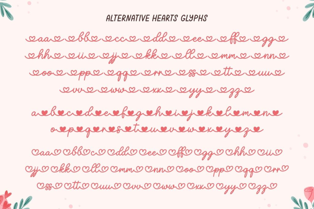 Malia Love You - Lovely Script Font Poster 1